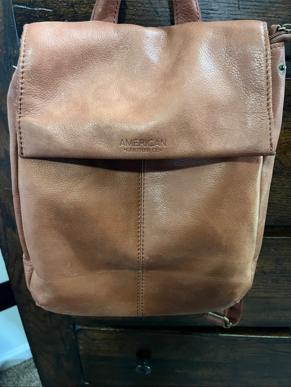 American Leather Co. Women's Brown Leather Backpack